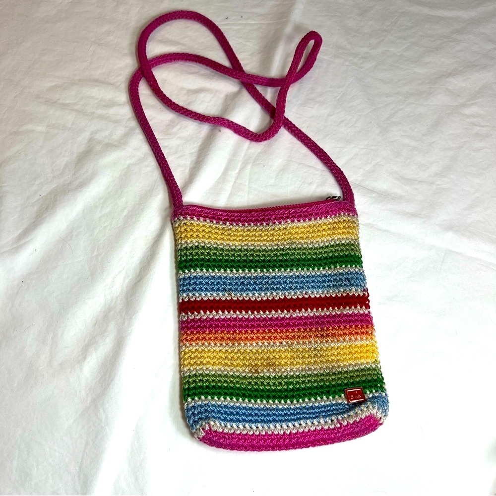 The Sak small rainbow stripe crossbody bag